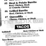 Taco John's Cardápio