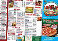 Sara's Pizza Palace menu