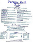 Paragon Grill Surf Lounge menu