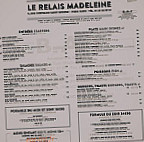 Royal Madeleine menu