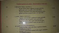 Indian Mixed Grill menu