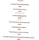 Le PoinCaré menu