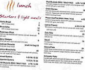 Embers Restaurant menu