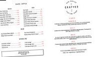 Crafted Cafe menu