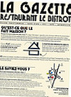 Le Bistrot menu