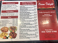 Ocean Delight Chinese menu