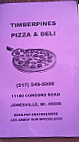 Timber Pine Pizza Deli menu