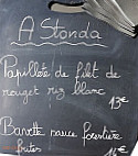 A Stonda menu