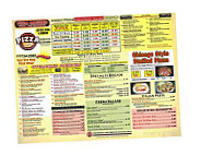 Pizza Machine menu