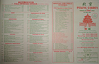 Peking Gardens menu