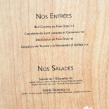 L'étiquette Cardápio