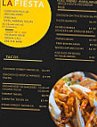 La Fiesta Mexican menu