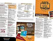 Arts Tavern menu