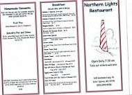 Northern Lights menu