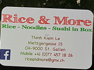 Rice More menu