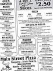 Main Street Pizza Marquette menu