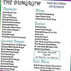Bungalow Inn menu