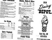 Dairy Depot menu