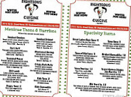 Righteous Cuisine menu