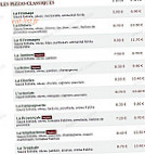 Le Kiosque à Pizzas menu