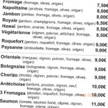Le Calixte Cardápio