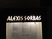 Alexis Sorbas menu