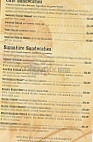 Panera Bread menu