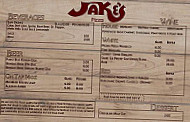 Jake's Pizza menu