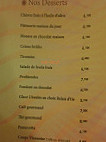 Brasserie Du Soleil menu