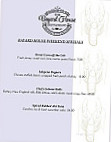 Bayard House menu
