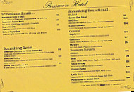 Rossmore menu