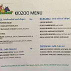 Kidzoo Playhouse Cafe menu