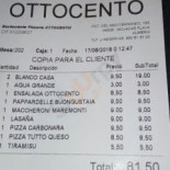 Ottocento Cardápio