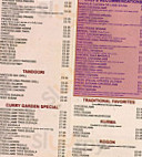 Curry Garden menu