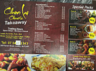 Chun Lai Chinese Takeaway menu