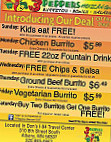 3 Peppers Mexican Grill menu