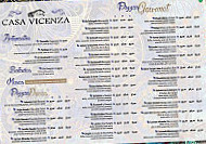 Casa Vicenza Pizzeria menu