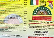 Ciao Italia menu