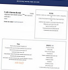 Le Bistrot du Cap menu