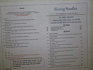 Blazing Noodlez menu
