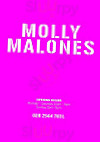 Molly Malones menu