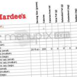 Hardee's Cardápio