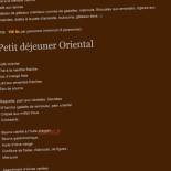 Saveurs d'Orient Cardápio