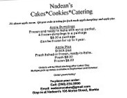 Nadean's Cakes/cookies/catering menu