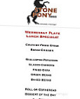 Stone Pony Pizza menu