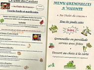 Le Chalet Du Coucou menu