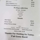 Taters Cardápio