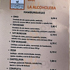 Cerveceria La Alcoholera menu