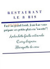 Le 8 Bis menu
