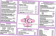 Tallahatchie Cafe menu
